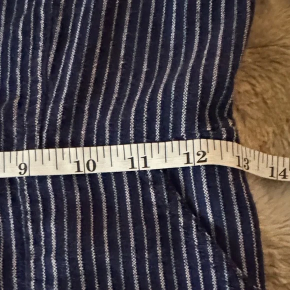Old Navy Blue & White Striped Linen-Blend Jumpsuit – Size S - Picture 7 of 9